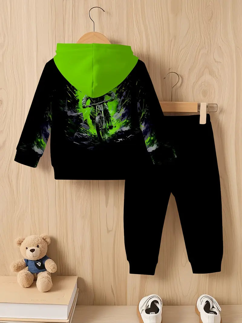 Baby Boys & Girls Hoodie Set motorcycle