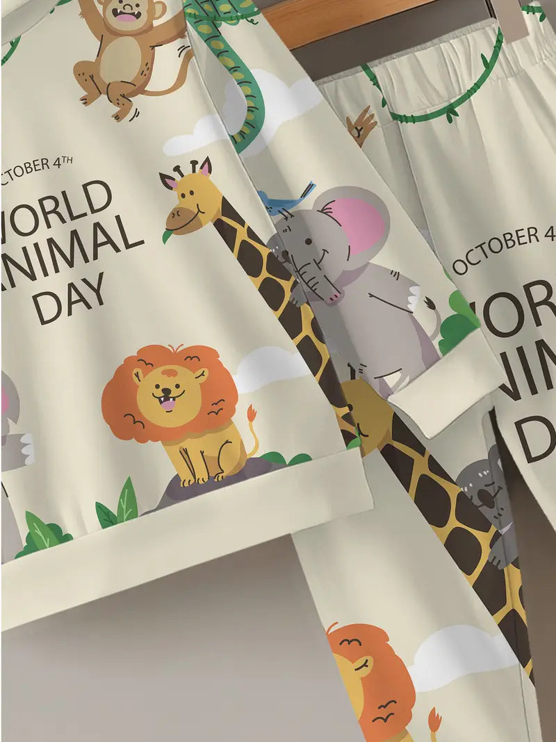 Baby Boys & Girls Hoodie Set Forest Animal