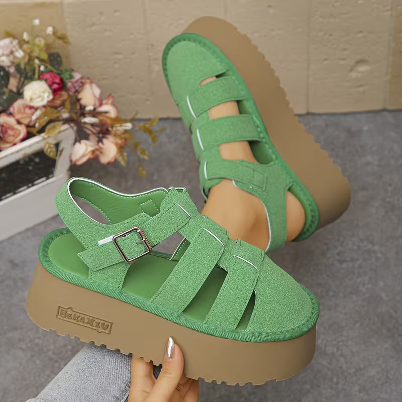 Trendy And Stylish Women'S Colorful Sandals Come in Various Fashionable Designs Green