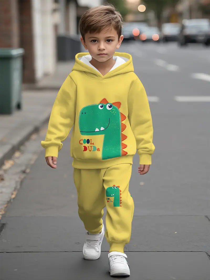 Baby Boys & Girls Hoodie Set Dinosaur-themed