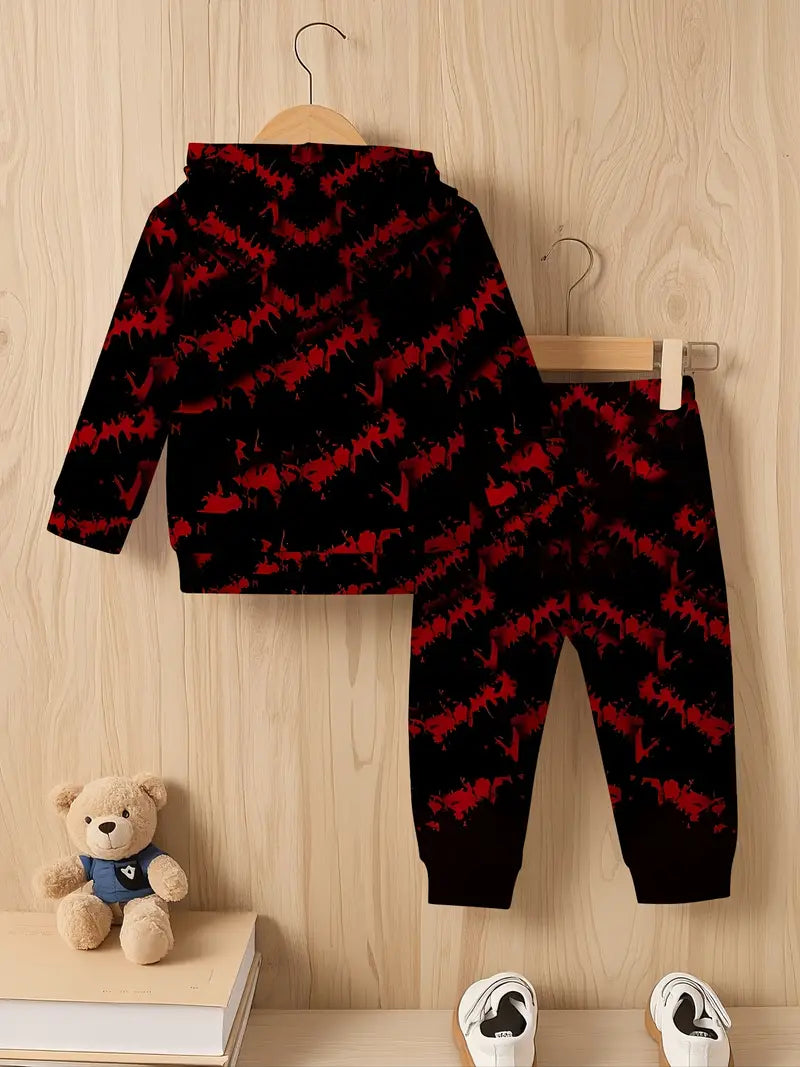 Baby Boys & Girls Hoodie Set Red