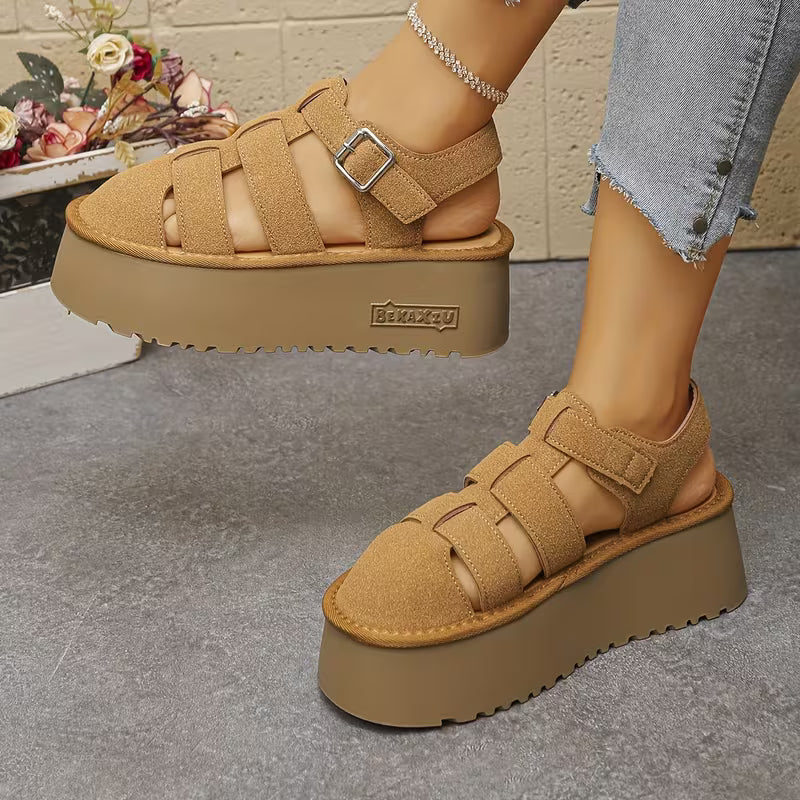 Trendy And Stylish Women'S Colorful Sandals Come in Various Fashionable Designs Brown