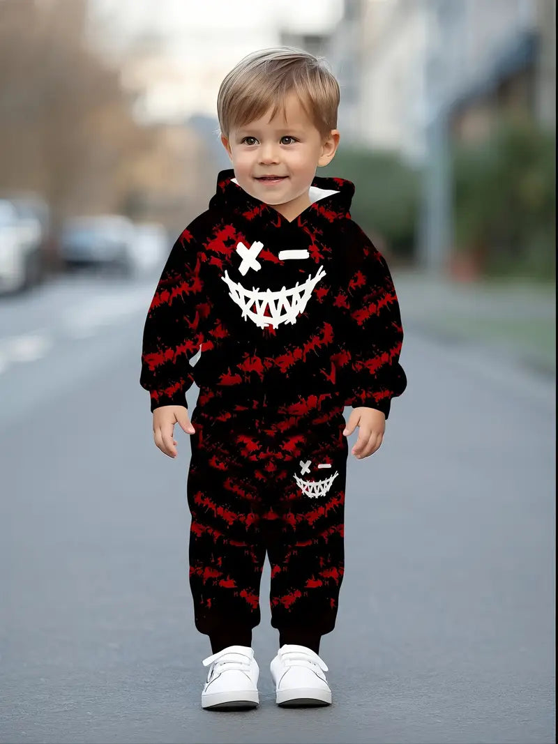Baby Boys & Girls Hoodie Set Red