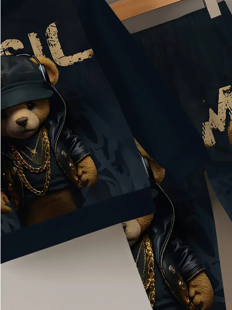 Baby Boys & Girls Hoodie Set Bear print