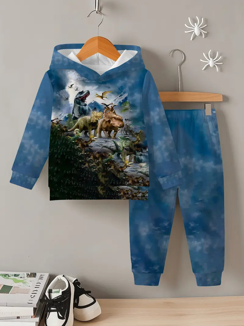 Baby Boys & Girls Hoodie Set Dinosaur print