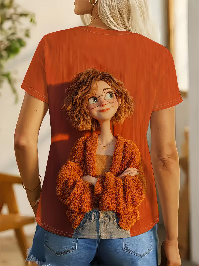 Design Featuring a Sweet And Adorable Pattern, Stylish Women'S Top