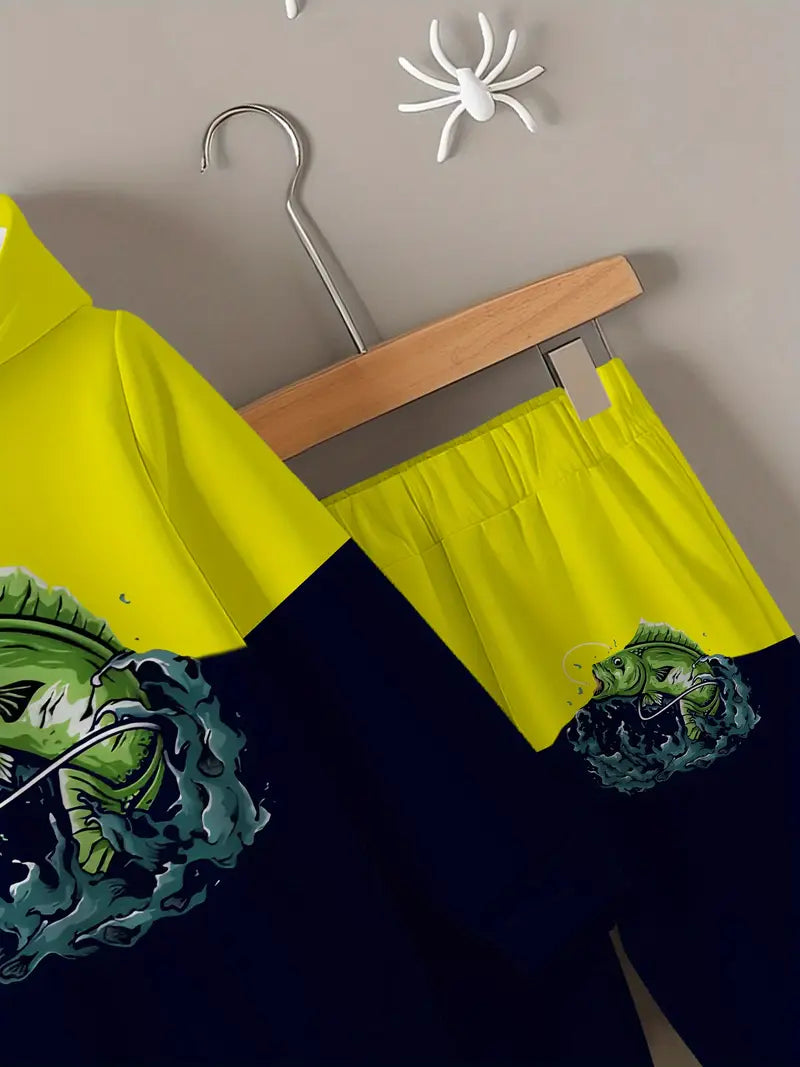 Baby Boys & Girls Hoodie Set black and yellow striped