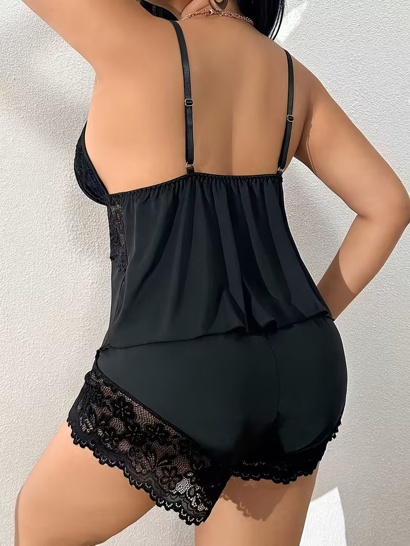 Loose Lace Halter Pajamas for Women, Casual V-neck, Comfortable and Sexy Home Wear Set