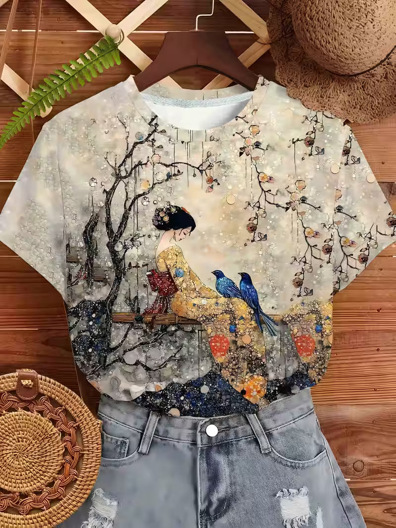 One-Piece Women'S Crew Neck Short Sleeve T-Shirt