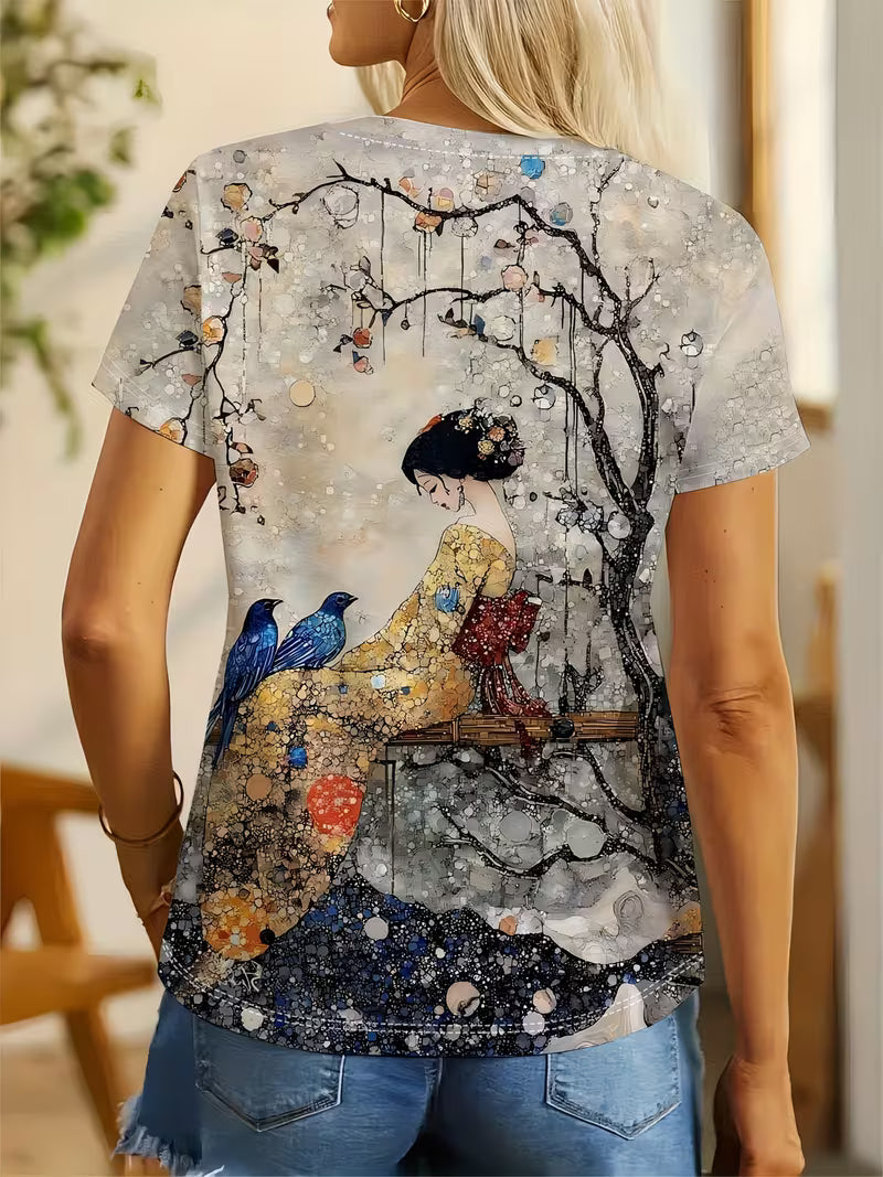 One-Piece Women'S Crew Neck Short Sleeve T-Shirt