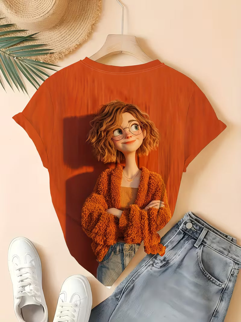 Design Featuring a Sweet And Adorable Pattern, Stylish Women'S Top