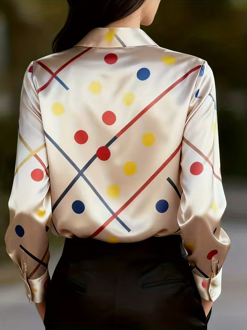 A Stylish Solid Color Satin Shirt Events – Year-Round