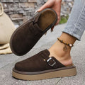 Comfortable And Versatile Mule Shoes Brown