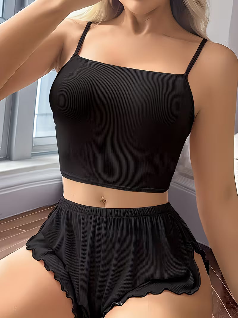 Women's Sexy Lingerie - Elegant Lingerie with Ruffled Hem, No Padding, Light Support