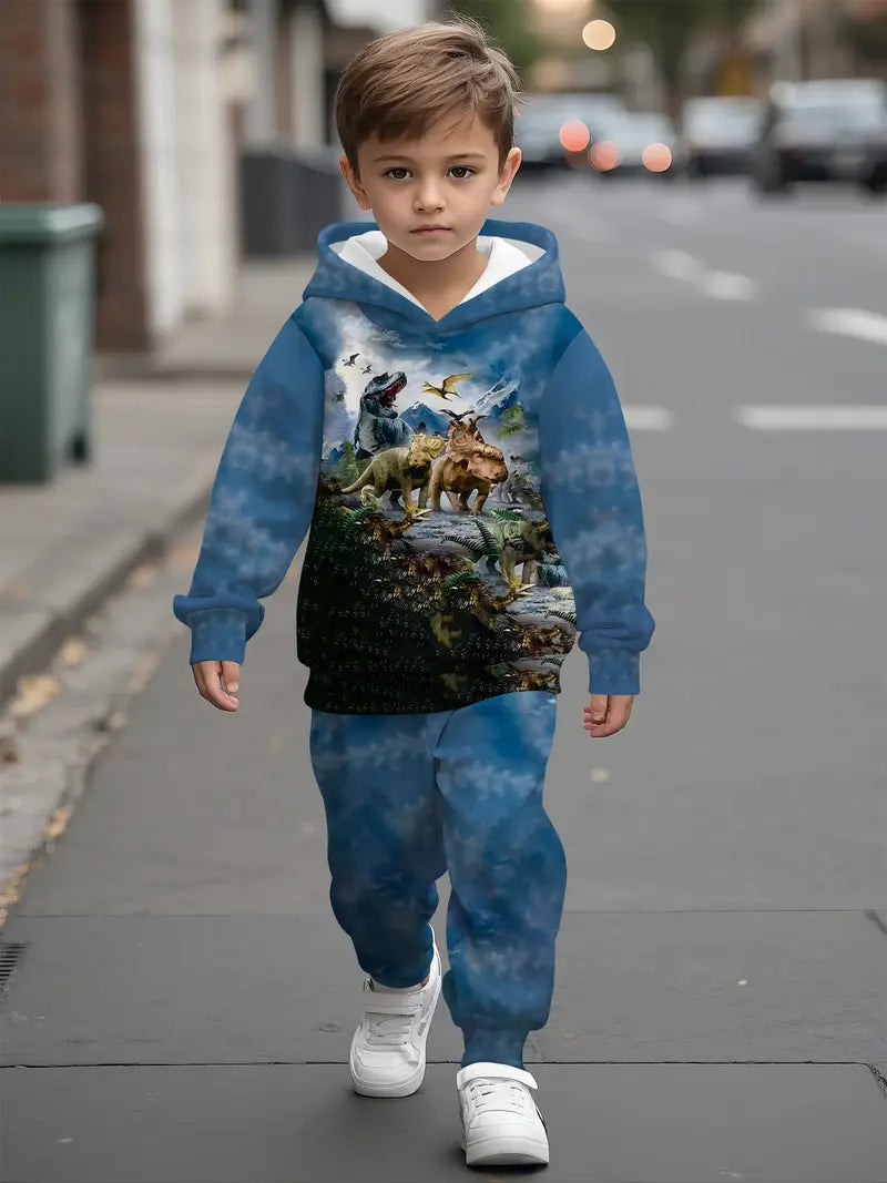 Baby Boys & Girls Hoodie Set Dinosaur print
