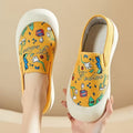 New Women'S Casual Shoes with Printed Breathable Lightweight Design Yellow