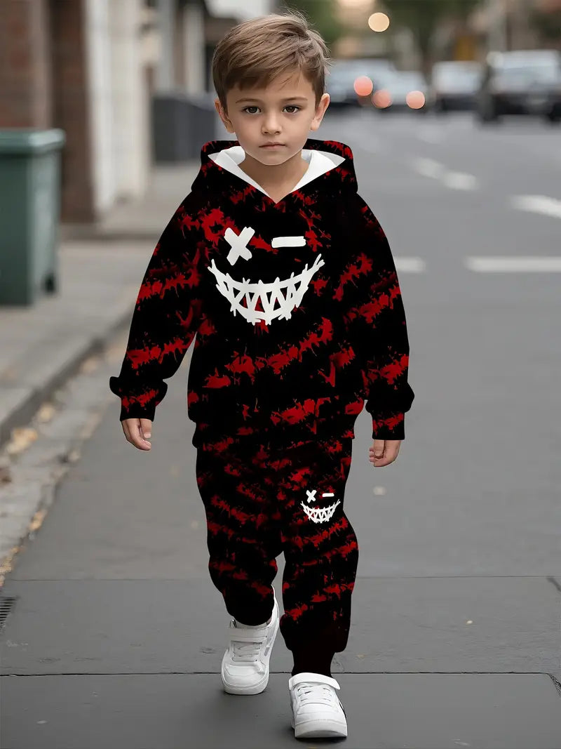 Baby Boys & Girls Hoodie Set Red