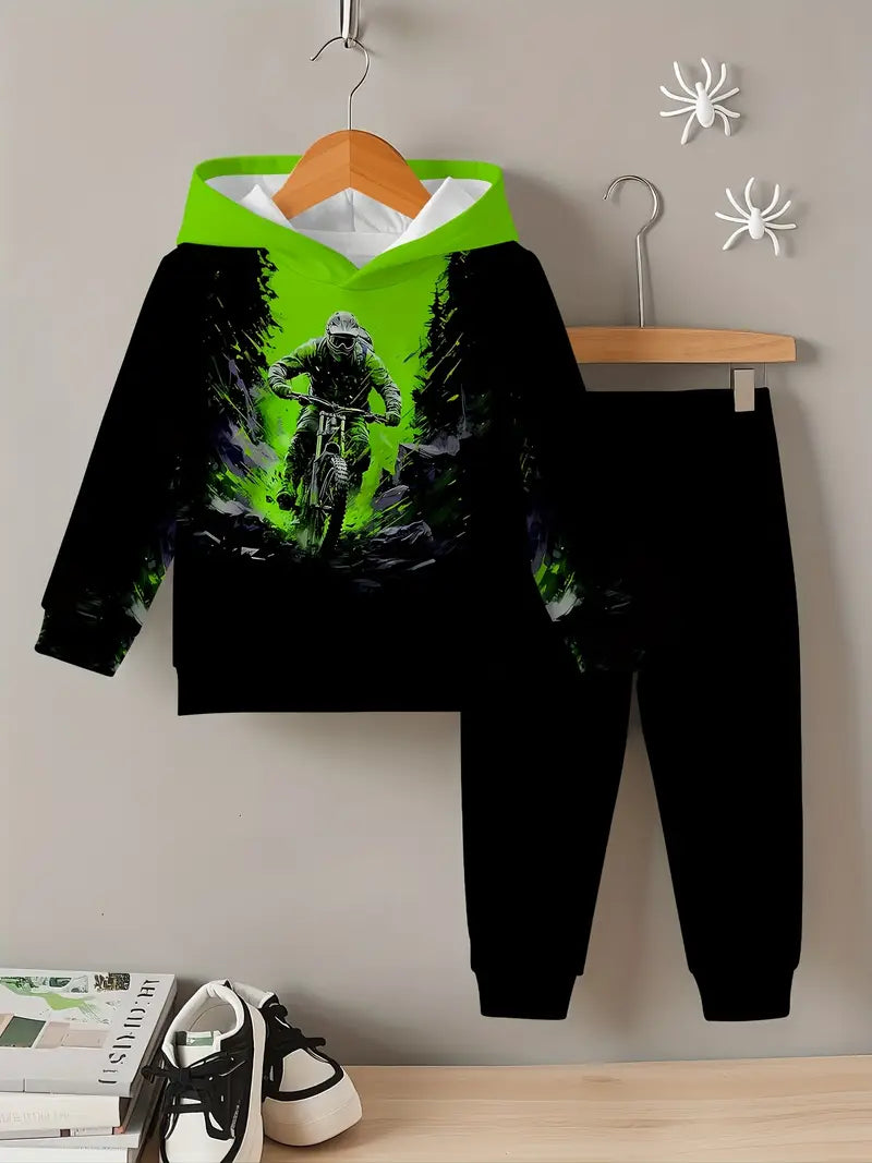 Baby Boys & Girls Hoodie Set motorcycle
