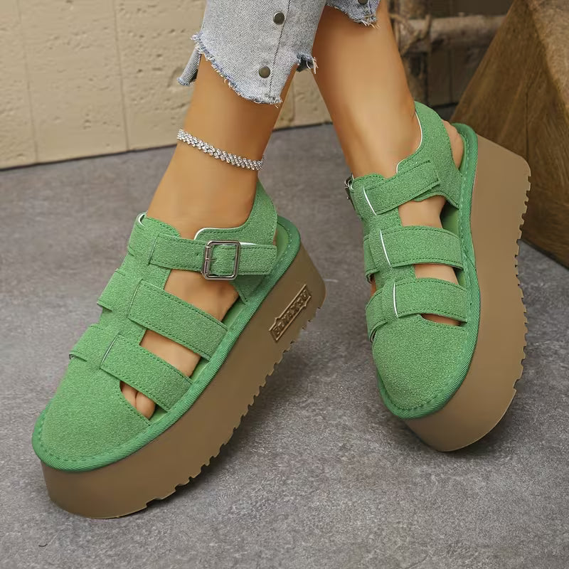 Trendy And Stylish Women'S Colorful Sandals Come in Various Fashionable Designs Green