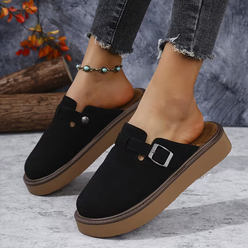 Comfortable And Versatile Mule Shoes Black
