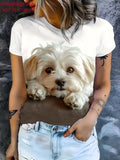 Print Design - Plain Soft Puppy T-Shirt, Wear "Cute and " Style