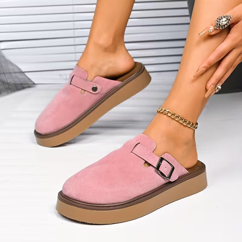 Comfortable And Versatile Mule Shoes Pink