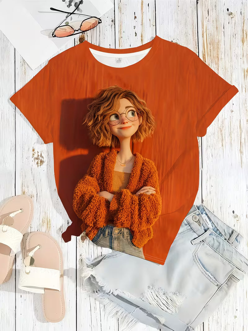 Design Featuring a Sweet And Adorable Pattern, Stylish Women'S Top